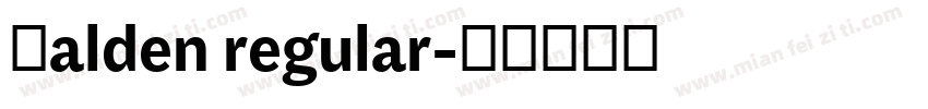 Malden regular字体转换